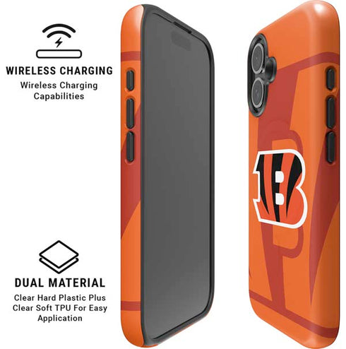 NFL Cincinnati Bengals Double Vision iPhone 16 Magsafe Impact Case
