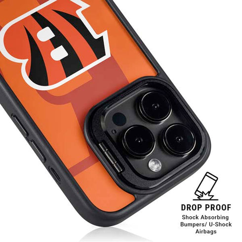 NFL Cincinnati Bengals Double Vision iPhone 16 Pro Max Kickstand Case