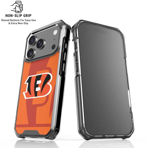 NFL Cincinnati Bengals Double Vision iPhone 18 Pro Clear Case