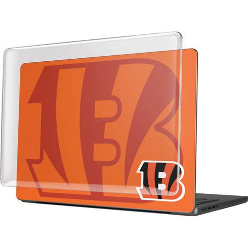 NFL Cincinnati Bengals Double Vision MacBook Pro 14in (2021-24) Case plus Skin