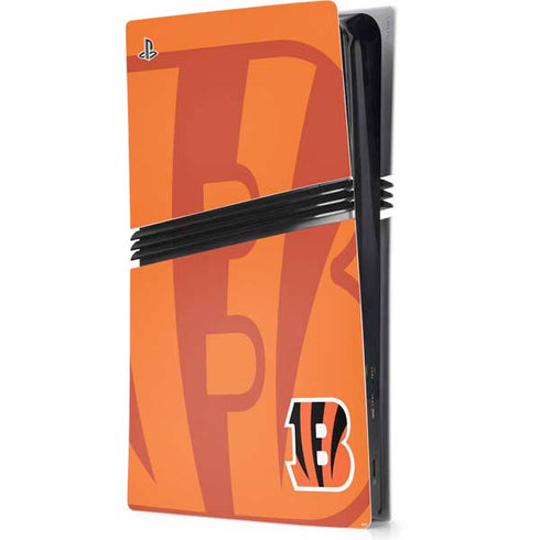 NFL Cincinnati Bengals Double Vision PS5 Pro Console Skin