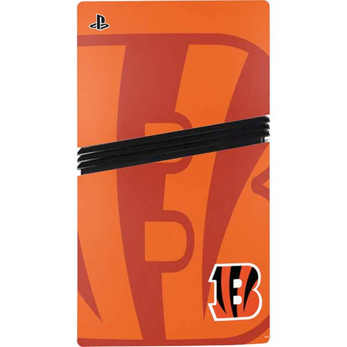 NFL Cincinnati Bengals Double Vision PS5 Pro Console Skin