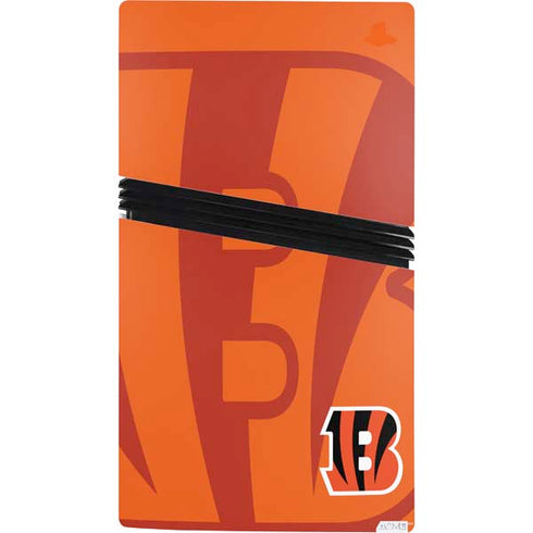 NFL Cincinnati Bengals Double Vision PS5 Pro Console Skin