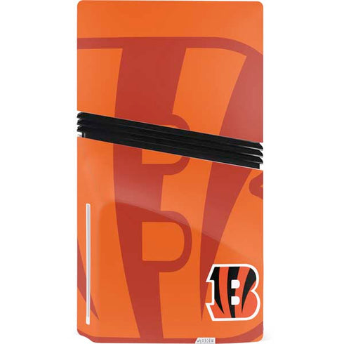 NFL Cincinnati Bengals Double Vision PS5 Pro Disk Bundle Skin