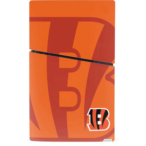 NFL Cincinnati Bengals Double Vision PS5 Slim Digital Edition Console Skin