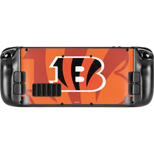 NFL Cincinnati Bengals Double Vision Steam Deck Handheld Gaming Computer Skin