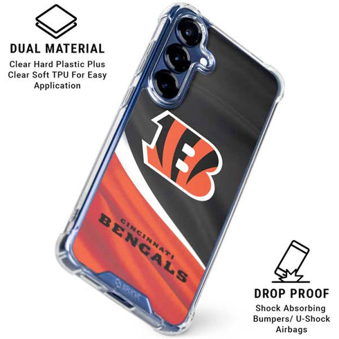 NFL Cincinnati Bengals Galaxy S25 Clear Case