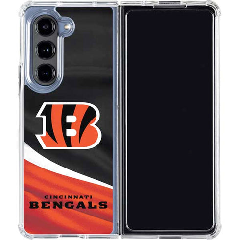 NFL Cincinnati Bengals Galaxy Z Fold5 5G Clear Case
