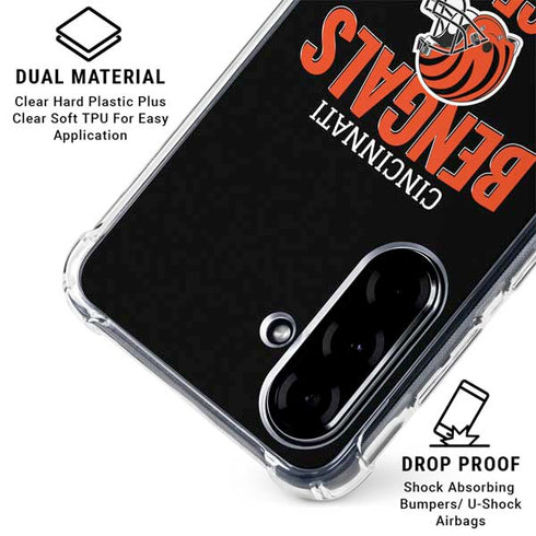 NFL Cincinnati Bengals Helmet Galaxy A36 5G Clear Case