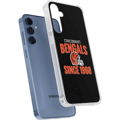 NFL Cincinnati Bengals Helmet Galaxy A55 5G Clear Case