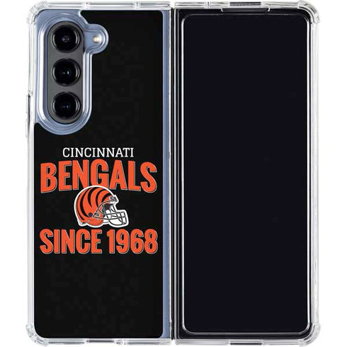 NFL Cincinnati Bengals Helmet Galaxy Z Fold5 5G Clear Case
