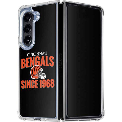 NFL Cincinnati Bengals Helmet Galaxy Z Fold5 5G Clear Case