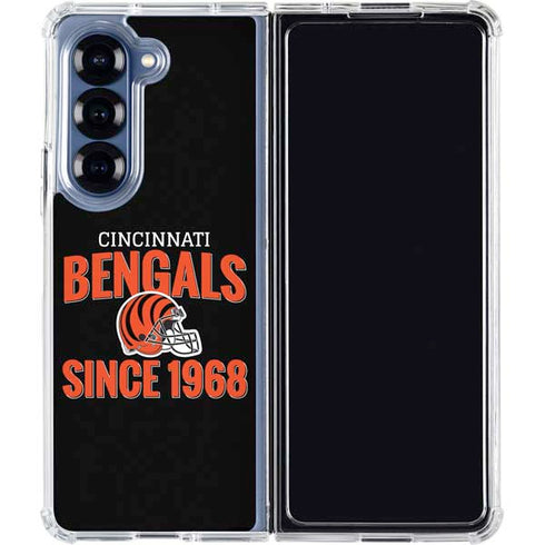 NFL Cincinnati Bengals Helmet Galaxy Z Fold6 Clear Case