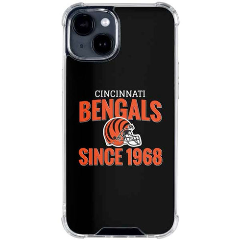 NFL Cincinnati Bengals Helmet iPhone 15 Clear Case