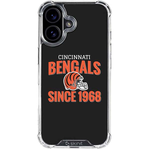 NFL Cincinnati Bengals Helmet iPhone 16 Plus Clear Case