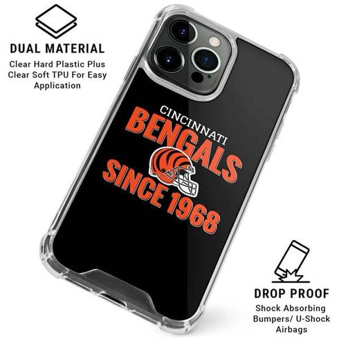 NFL Cincinnati Bengals Helmet iPhone 16 Pro Max Clear Case