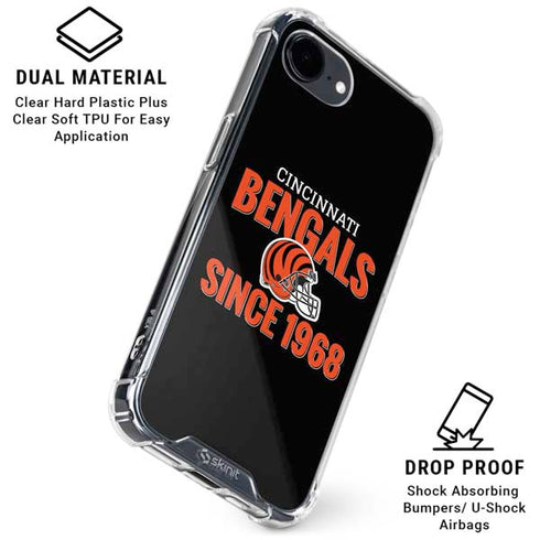 NFL Cincinnati Bengals Helmet iPhone 16e Clear Case