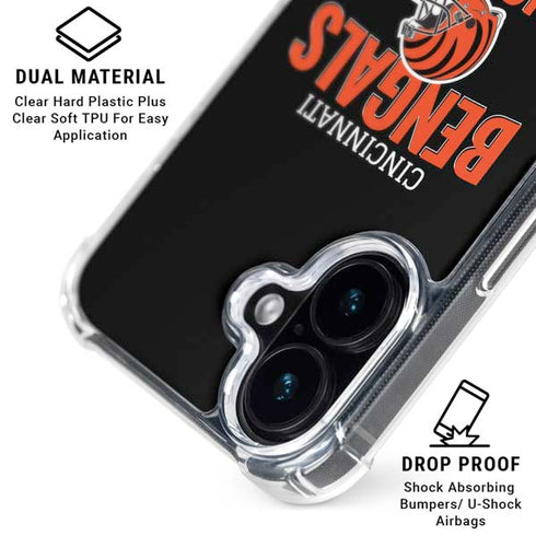 NFL Cincinnati Bengals Helmet iPhone 17 Clear Case