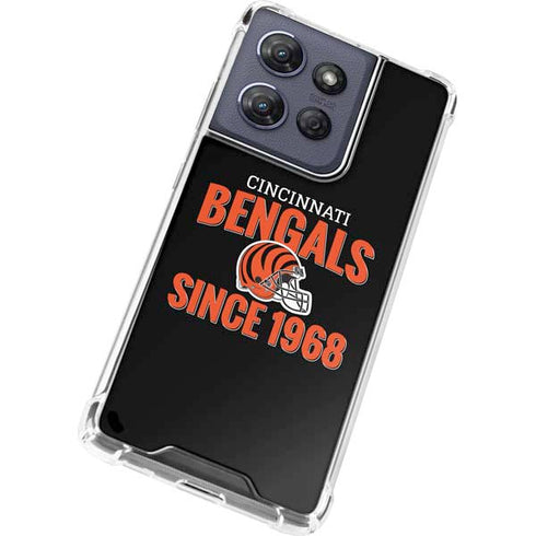 NFL Cincinnati Bengals Helmet Moto G 5G (2025) Clear Case