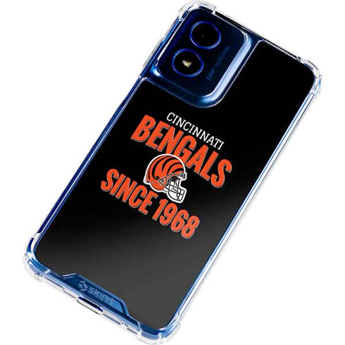 NFL Cincinnati Bengals Helmet Moto G 5G (2024) Clear Case
