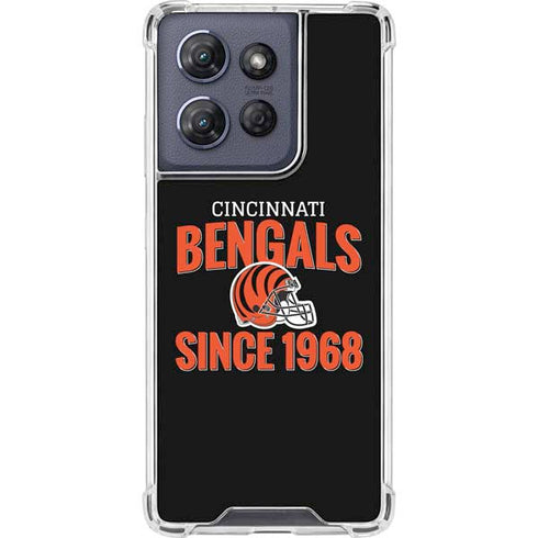 NFL Cincinnati Bengals Helmet Moto G Play 5G (2025) Clear Case