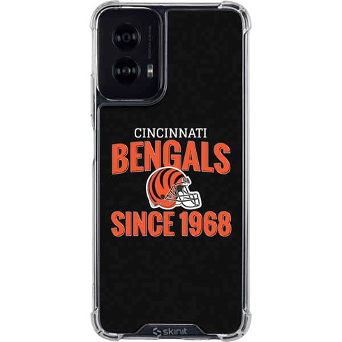 NFL Cincinnati Bengals Helmet Moto G Power 5G (2024) Clear Case