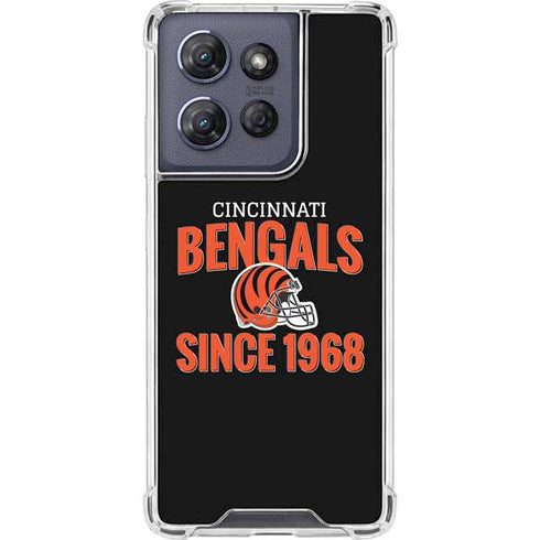 NFL Cincinnati Bengals Helmet Moto G Power 5G (2025) Clear Case