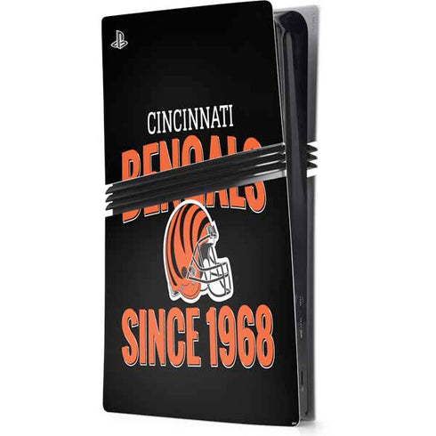 NFL Cincinnati Bengals Helmet PS5 Pro Console Skin