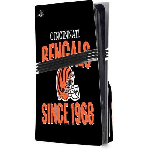 NFL Cincinnati Bengals Helmet PS5 Pro Disk Console Skin