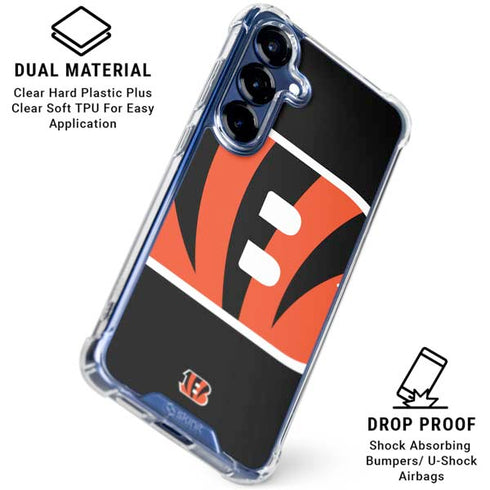 NFL Cincinnati Bengals Large Logo Galaxy S25 Plus Clear Case
