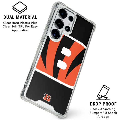 NFL Cincinnati Bengals Large Logo Galaxy S26 Ultra Clear Case
