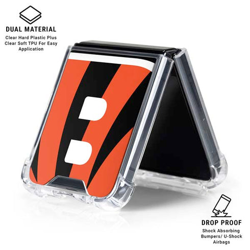 NFL Cincinnati Bengals Large Logo Galaxy Z Flip6 Clear Case