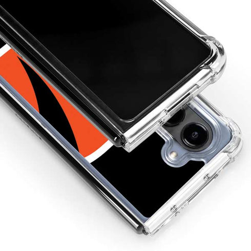 NFL Cincinnati Bengals Large Logo Galaxy Z Fold5 5G Clear Case