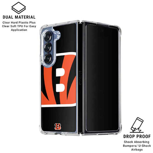 NFL Cincinnati Bengals Large Logo Galaxy Z Fold6 Clear Case