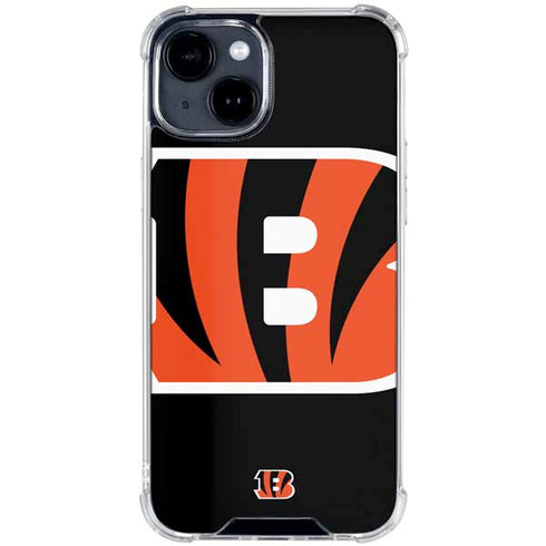 NFL Cincinnati Bengals Large Logo iPhone 15 Clear Case