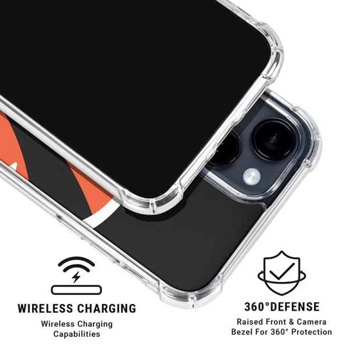 NFL Cincinnati Bengals Large Logo iPhone 15 Clear Case