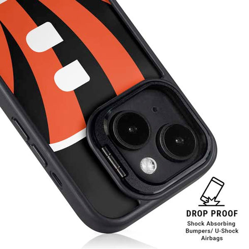 NFL Cincinnati Bengals Large Logo iPhone 15 Kickstand Case