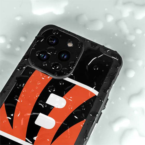 NFL Cincinnati Bengals Large Logo iPhone 15 Pro Waterproof Case