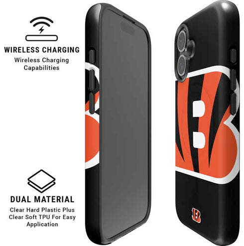 NFL Cincinnati Bengals Large Logo iPhone 16 Magsafe Impact Case