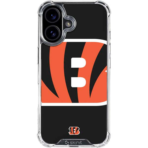 NFL Cincinnati Bengals Large Logo iPhone 16 Plus Clear Case