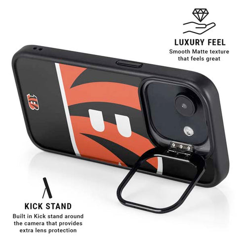 NFL Cincinnati Bengals Large Logo iPhone 16e Kickstand Case