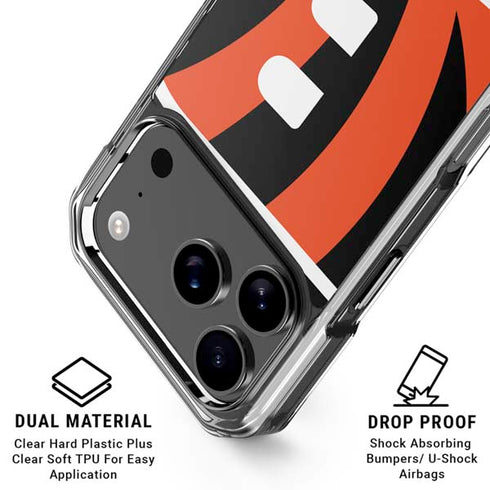 NFL Cincinnati Bengals Large Logo iPhone 18 Pro Clear Case