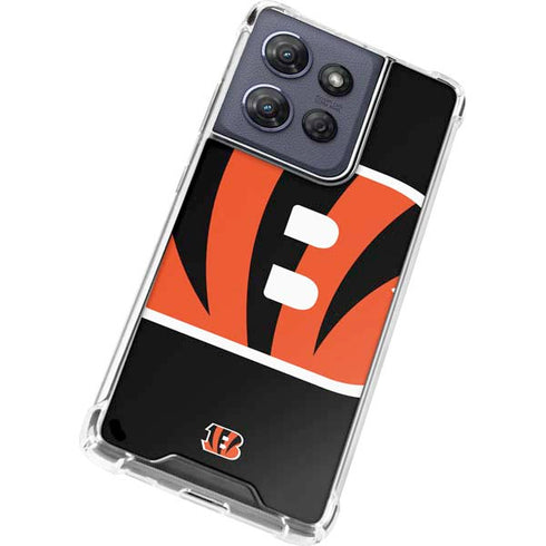NFL Cincinnati Bengals Large Logo Moto G Play 5G (2025) Clear Case