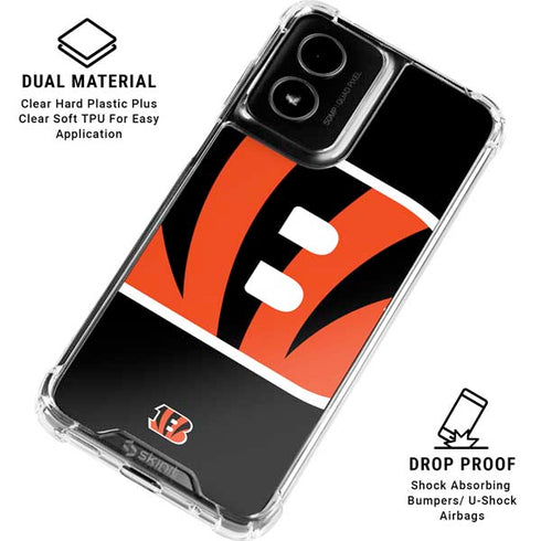 NFL Cincinnati Bengals Large Logo Moto G Power 5G (2024) Clear Case