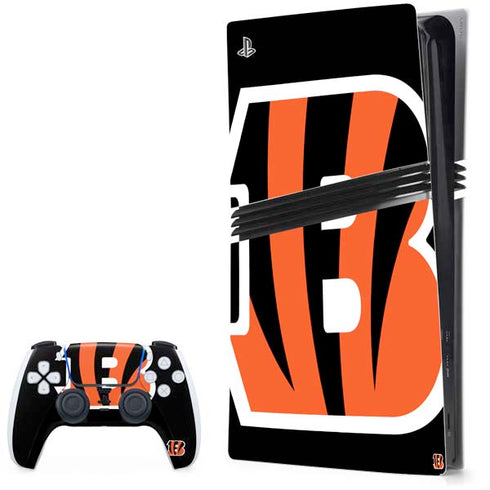 NFL Cincinnati Bengals Large Logo PS5 Pro Bundle Skin