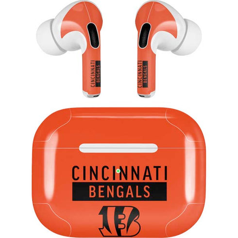 NFL Cincinnati Bengals Orange Performance Series AirPods Skins