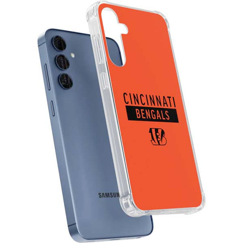 NFL Cincinnati Bengals Orange Performance Series Galaxy A55 5G Clear Case