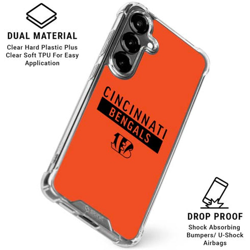 NFL Cincinnati Bengals Orange Performance Series Galaxy S26 Plus Clear Case