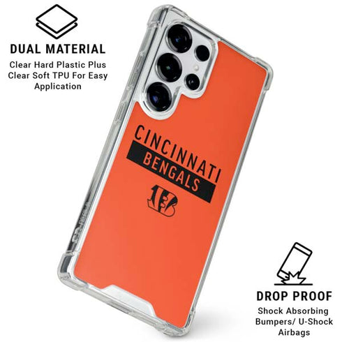 NFL Cincinnati Bengals Orange Performance Series Galaxy S26 Ultra Clear Case
