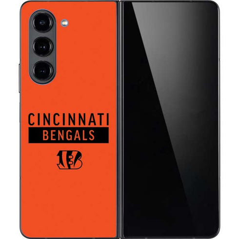 NFL Cincinnati Bengals Orange Performance Series Galaxy Z Fold5 5G Skin